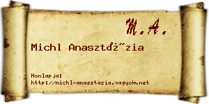 Michl Anasztázia névjegykártya